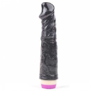 8 Inches Purple Cap Stud Vibrator Black dildo