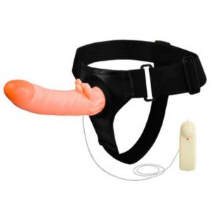 Hollow Strap On Dildo With Masturbator