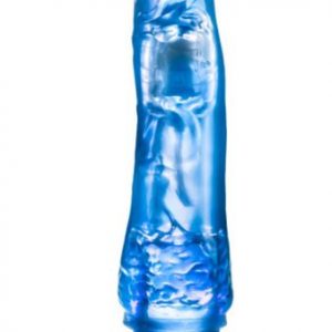 8 inches realistic vibrating dildo blue