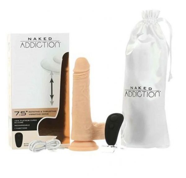 7.5 inches vibrating & rotating dildo