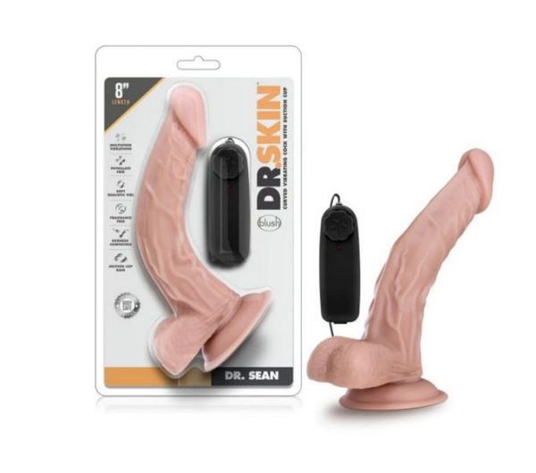 8 inches vibrating cock with suction cup